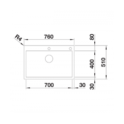 Zlewozmywak Blanco ZEROX 700-IF/A STAL DURINOX Z KOR. INFINO, Z KORKIEM AUT. I PUSHCONTROL 523 102